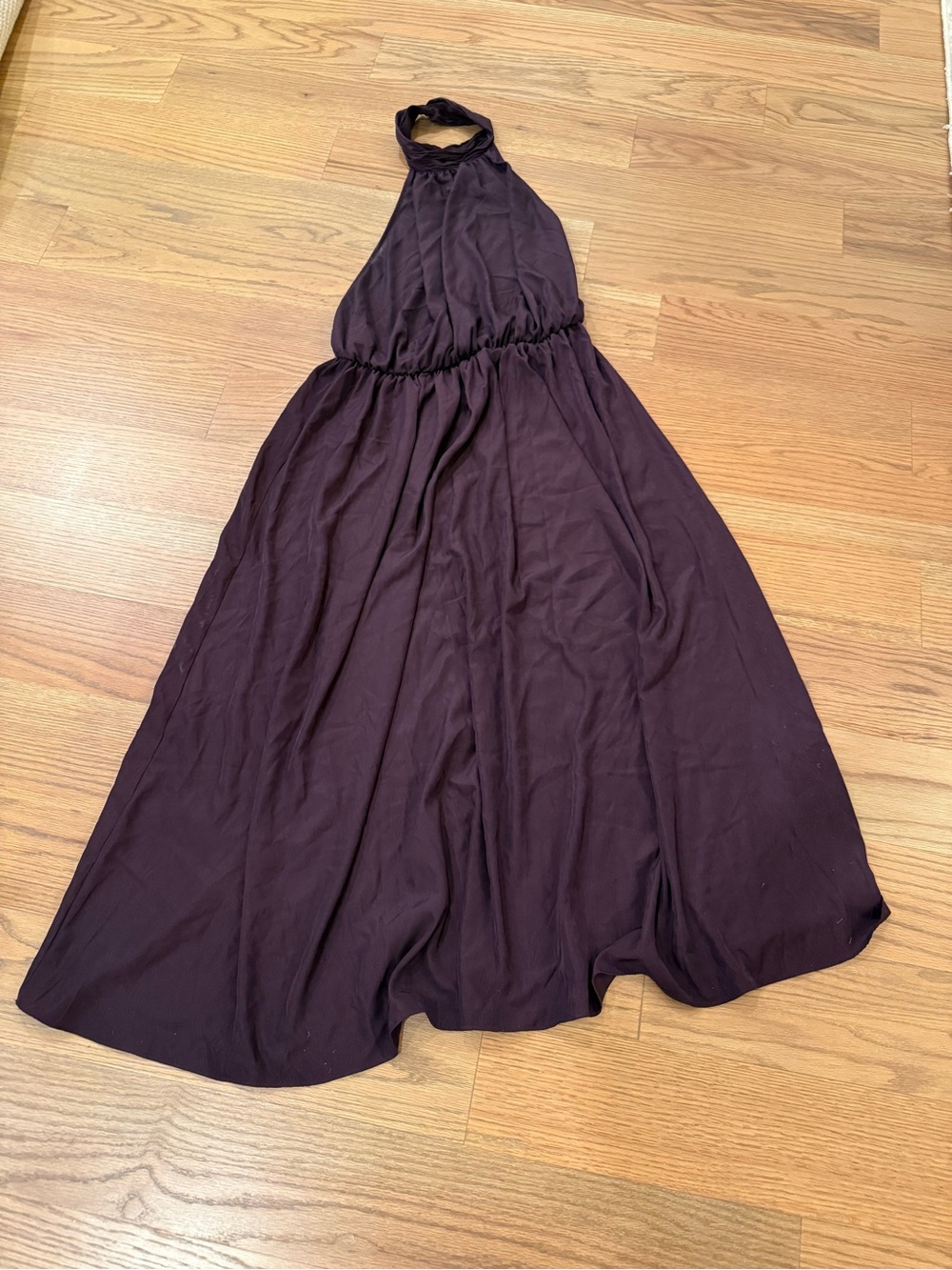 H&M Deep Purple Halterneck Maxi Dress – NWT – Size Large - Picture 8 of 10